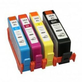 Conjunto 4 Tinteiros Compatíveis HP 364 XL