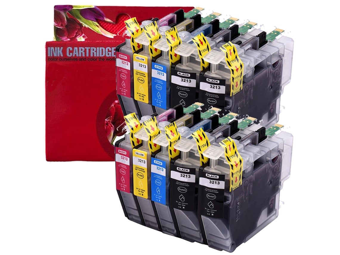 Conjunto 10 Tinteiros Brother LC3211 / LC3213 Compatíveis