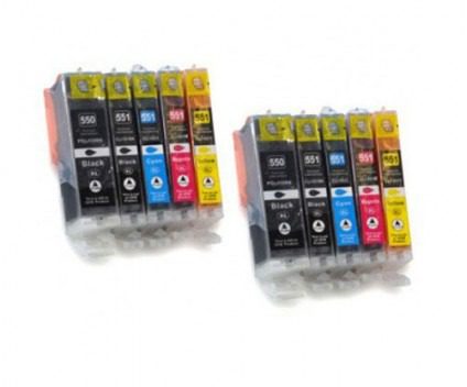 Conjunto 10 Tinteiros Canon PGI-550 / CLI-551 Compatíveis