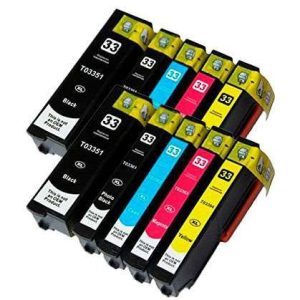 Conjunto 10 Tinteiros Epson 33 XL Compatíveis