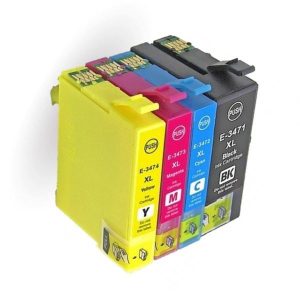 Conjunto 4 Tinteiros Epson 34 XL Compatíveis - ref. T3471/2/3/4