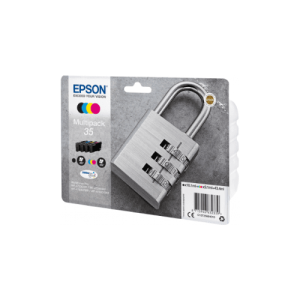 '- Conjunto 4 Tinteiros Epson 35 Originais Série Cadeado (C13T35864010)